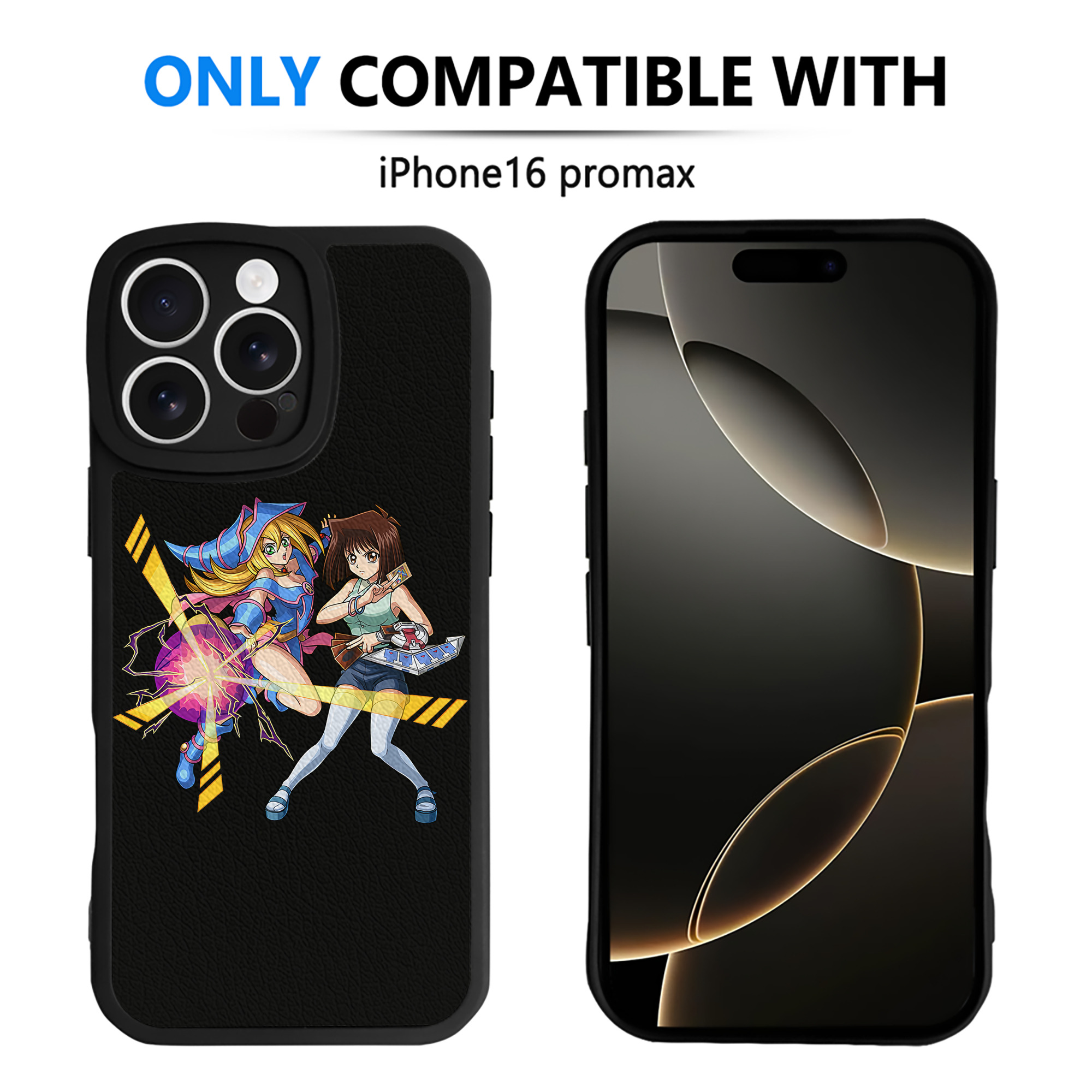 （画像用） 遊☆戯☆王 Yu-Gi-Oh! 【iPhone 16シリーズ対応】シリコンスマホケース（レザー調） 材質：シリコン